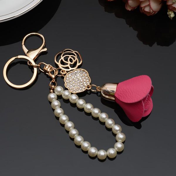 keychains wukaka camellia pearl keychain leather flower crystal bag pendant car key ring handbag hanging wholesale, Silver
keychains wukaka camellia pearl keychain leather flower crystal bag pendant car key ring handbag hanging wholesale, Silver