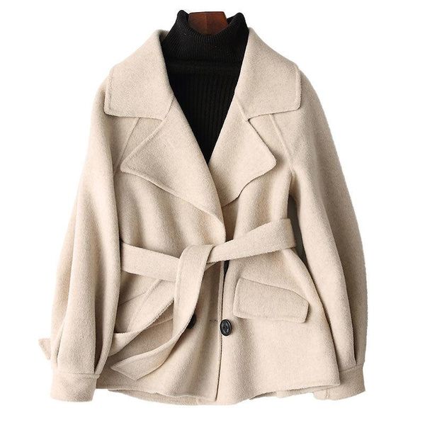 women's wool & blends autumn winter jacket women double-side woolen coat female korean coats vintage 2021 abrigo mujer my1989, Black
women's wool & blends autumn winter jacket women double-side woolen coat female korean coats vintage 2021 abrigo mujer my1989, Black