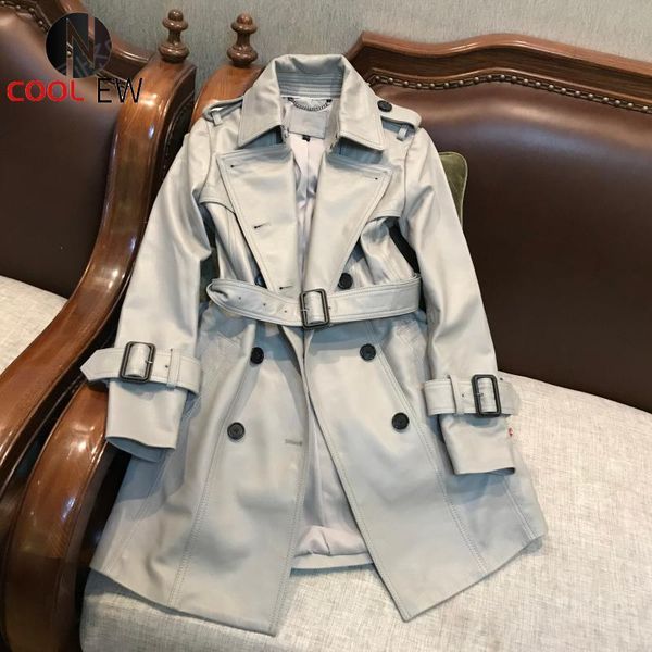 women's leather & faux italy genuine jackets women ol style belt slim fit sheepskin long coat runway double breasted windbreaker female, Black
women's leather & faux italy genuine jackets women ol style belt slim fit sheepskin long coat runway double breasted windbreaker female, Black
