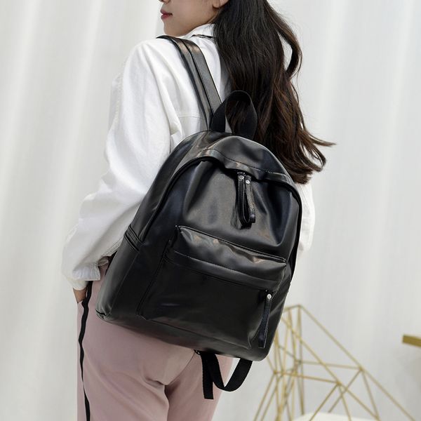 female new trend backpack solid color women backpack leisure school bag female children student school shoulder bags 210303
female new trend backpack solid color women backpack leisure school bag female children student school shoulder bags 210303