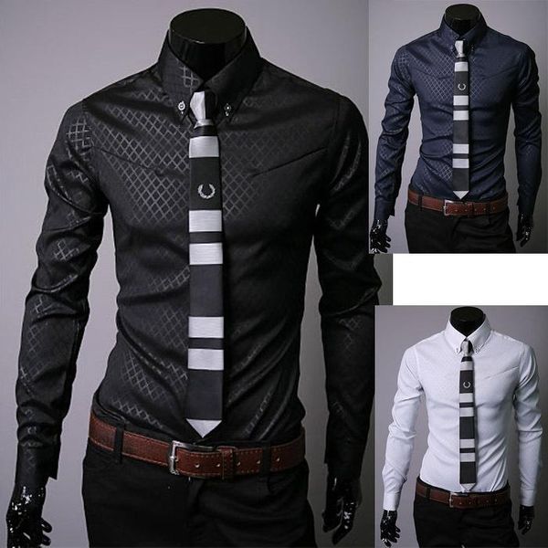 men's casual shirts 2021 shirt dark diamond check long sleeve 5912, White;black
men's casual shirts 2021 shirt dark diamond check long sleeve 5912, White;black
