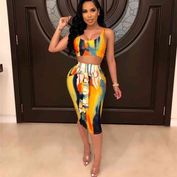 women summer tie dye print night club party two piece set bodycon dress tank midi tie up skirt suit glml7210 210730, White
women summer tie dye print night club party two piece set bodycon dress tank midi tie up skirt suit glml7210 210730, White