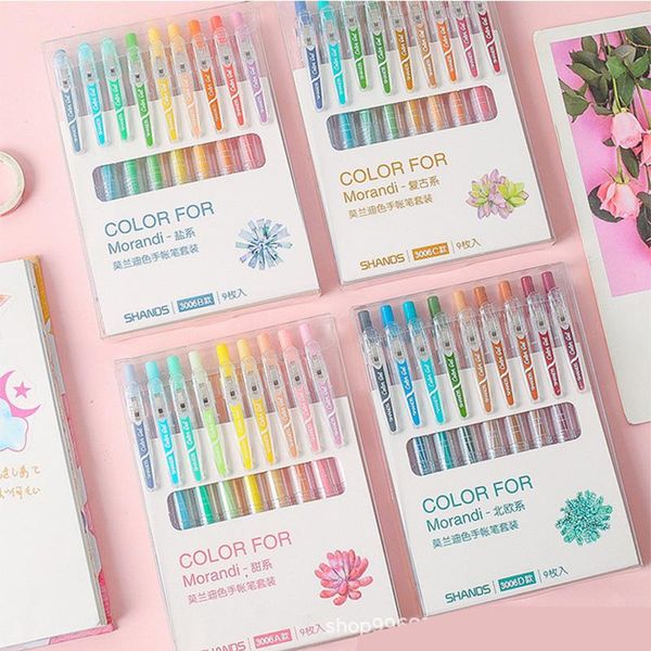 gel pens 9pcs/lot creative color pen 0.5mm colour ink marker writing hand account drawing stationery school office supplies gift
gel pens 9pcs/lot creative color pen 0.5mm colour ink marker writing hand account drawing stationery school office supplies gift