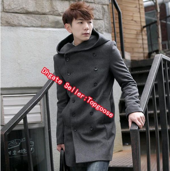 fashion winter mens pea coat with hood double breasted long wool trench coat men overcoat grey black plus size m-3xl
fashion winter mens pea coat with hood double breasted long wool trench coat men overcoat grey black plus size m-3xl