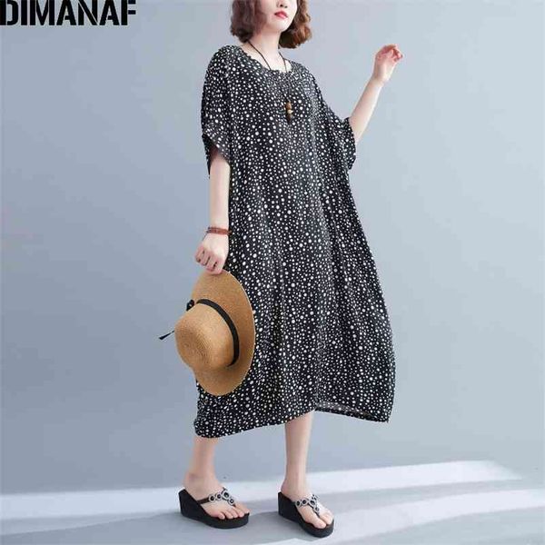 plus size summer dress women vestidos sundress black dot print lady long oversize cotton loose casual 5xl 6xl 210531, Black;gray
plus size summer dress women vestidos sundress black dot print lady long oversize cotton loose casual 5xl 6xl 210531, Black;gray