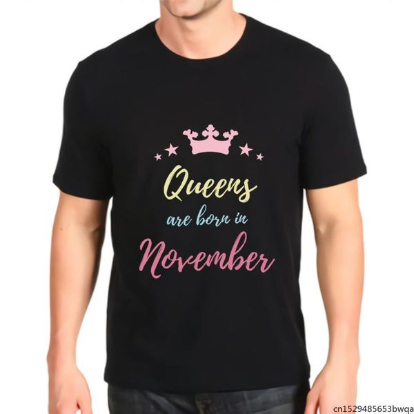 men's t-shirts graphic retro shirt queens are in november super soft mens harajuku anime t-shirt tee, White;black
men's t-shirts graphic retro shirt queens are in november super soft mens harajuku anime t-shirt tee, White;black