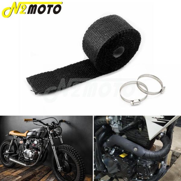 motorcycle exhaust system black 5m roll thermal header pipe heat wrap tape + buckle belts kit front rear left right anti-
motorcycle exhaust system black 5m roll thermal header pipe heat wrap tape + buckle belts kit front rear left right anti-