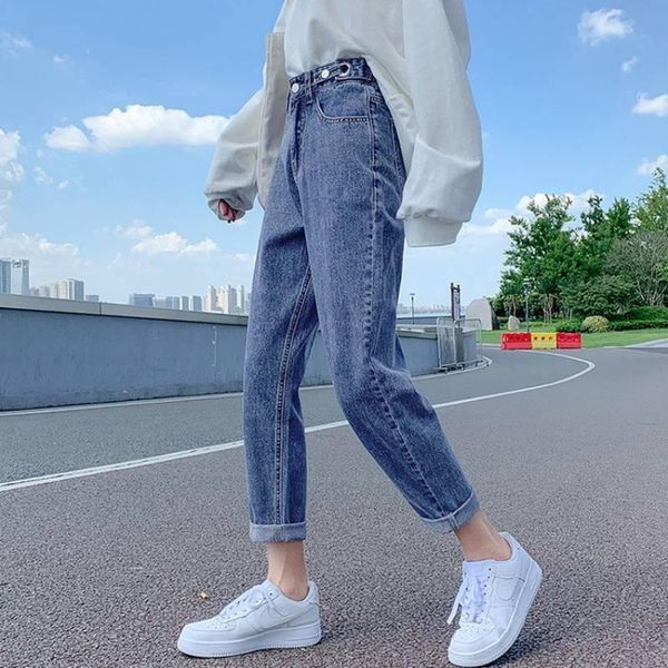 women's jeans cgc 2021 autumn high waist woman straight slim harlan denim pants vintage 100% cotton washed female trousers, Blue
women's jeans cgc 2021 autumn high waist woman straight slim harlan denim pants vintage 100% cotton washed female trousers, Blue