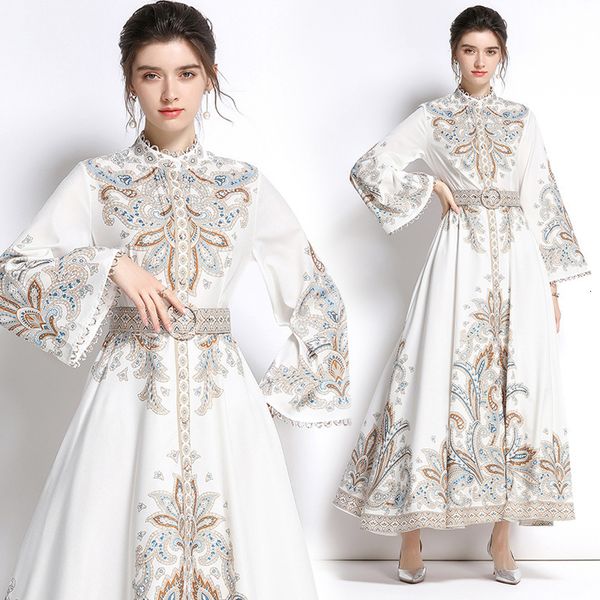 large swing long skirt 2021 positioning printing sleeve trumpet v-neck wrap temperament close waist thin dress, Black;gray
large swing long skirt 2021 positioning printing sleeve trumpet v-neck wrap temperament close waist thin dress, Black;gray