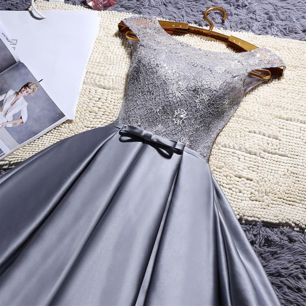Cheap Prom Dress Sexy Lace Up Back Round Neck Sleeveless Satin Short Evening Party Dress Robe De Cocktail, Gray
Cheap Prom Dress Sexy Lace Up Back Round Neck Sleeveless Satin Short Evening Party Dress Robe De Cocktail, Gray