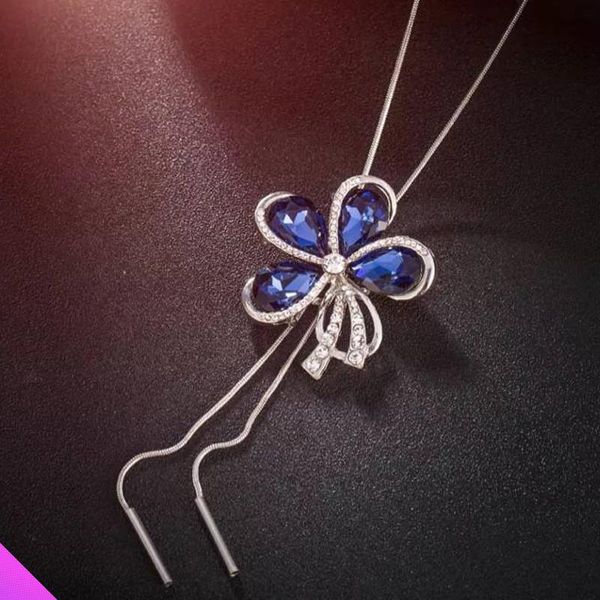 pendant necklaces wholesale 5 pieces of blue crystal flower long necklace ladies girl sweet romantic jewelry gift summer 2021, Silver
pendant necklaces wholesale 5 pieces of blue crystal flower long necklace ladies girl sweet romantic jewelry gift summer 2021, Silver