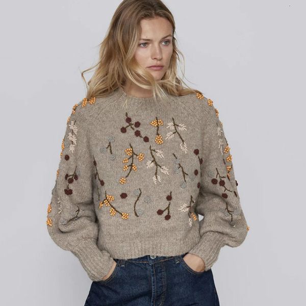 new long sleeve handmade beaded floral sweater women crop 2021 vintage khaki autumn knitted pullover fall jumper 7w6t, White;black
new long sleeve handmade beaded floral sweater women crop 2021 vintage khaki autumn knitted pullover fall jumper 7w6t, White;black