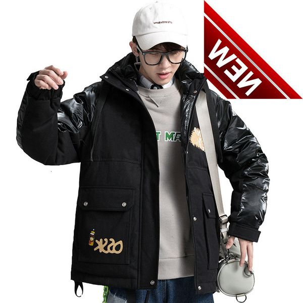 2021 winter men's new stand collar hooded jacket and fashion brand multi pocket down, Black
2021 winter men's new stand collar hooded jacket and fashion brand multi pocket down, Black