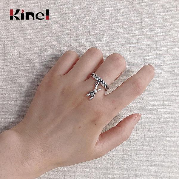 cluster rings kinel 100% real 925 sterling silver cute pet finger for women authentic ring party fine jewelry gift, Golden;silver
cluster rings kinel 100% real 925 sterling silver cute pet finger for women authentic ring party fine jewelry gift, Golden;silver
