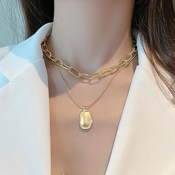 pendant necklaces simple irregular oval chunky chain double layer necklace for women girl gold silver color geometric charming
pendant necklaces simple irregular oval chunky chain double layer necklace for women girl gold silver color geometric charming