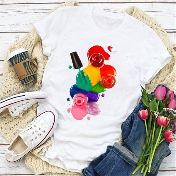 women graphic casual 3d cute fashion 90s make up finger nail summer lady womens clothing clothes tee female t shirt, White
women graphic casual 3d cute fashion 90s make up finger nail summer lady womens clothing clothes tee female t shirt, White