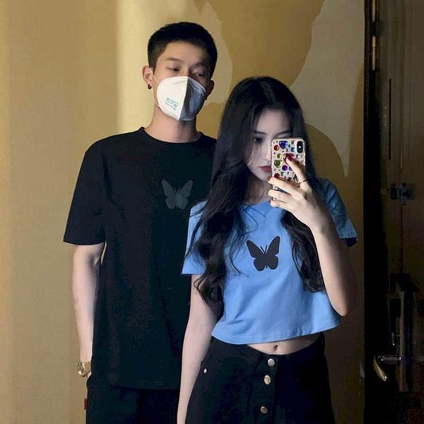 women's t-shirt summer 2021 korean reflective butterfly print short-sleeved female ins super fire bottoming short streetwear, White
women's t-shirt summer 2021 korean reflective butterfly print short-sleeved female ins super fire bottoming short streetwear, White