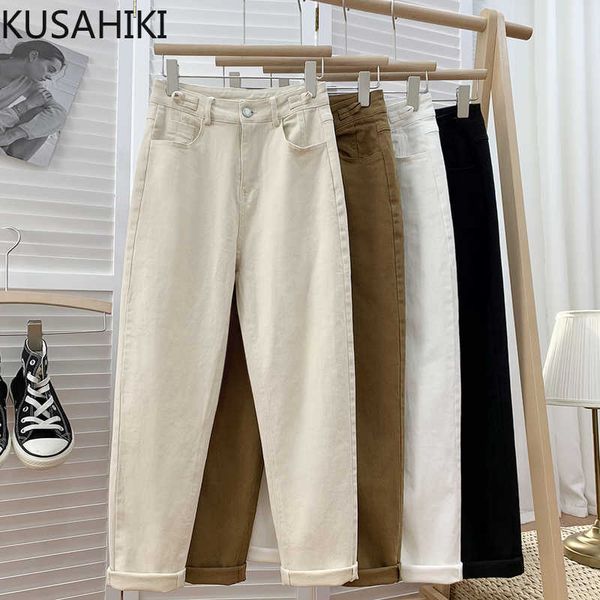 high waist demin cotton women pants causal solid ankle-length trousers spring korean haren 6e339 210603, Black;white
high waist demin cotton women pants causal solid ankle-length trousers spring korean haren 6e339 210603, Black;white