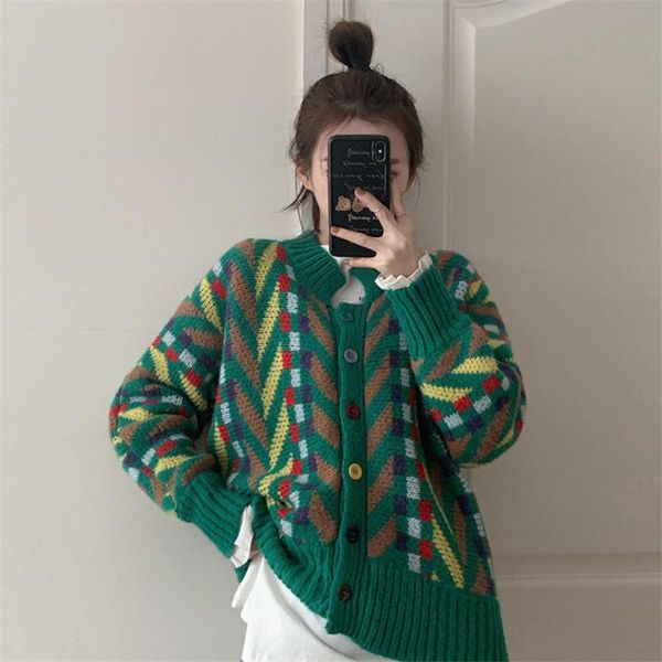 women's knits & tees chic vintage sweater cardigan women long sleeve knitted coat korean fashion casual knit cardigans mujer outwear, White
women's knits & tees chic vintage sweater cardigan women long sleeve knitted coat korean fashion casual knit cardigans mujer outwear, White