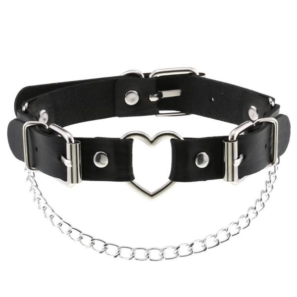 chokers goth black heart punk necklaces collar leather spiked rivets choker necklace party club gothic neck cosplay jewelry, Golden;silver
chokers goth black heart punk necklaces collar leather spiked rivets choker necklace party club gothic neck cosplay jewelry, Golden;silver