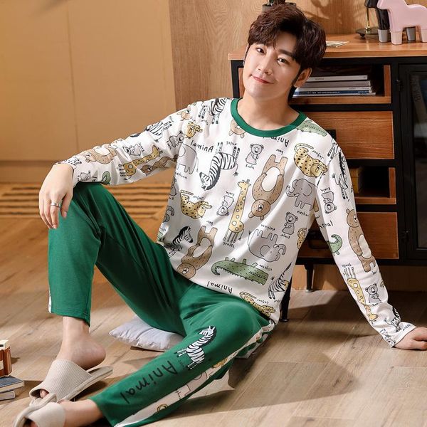 men's sleepwear pajama set men o-neck long sleeve striped comfortable warm cotton mens pajamas plus size xxxl korean style home clothin, Black;brown
men's sleepwear pajama set men o-neck long sleeve striped comfortable warm cotton mens pajamas plus size xxxl korean style home clothin, Black;brown