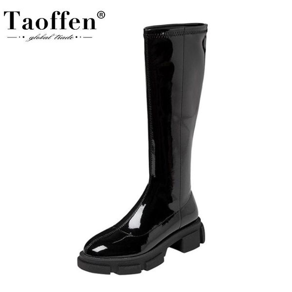boots taoffen winter fashion mid calf women shoes platform concise long ladies footwear size 34-39, Black
boots taoffen winter fashion mid calf women shoes platform concise long ladies footwear size 34-39, Black