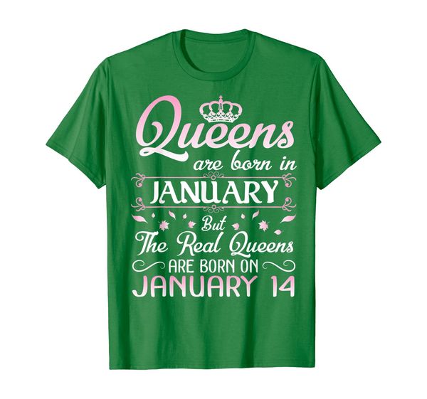 queens are born in jan real queens are born in january 14 t-shirt, White;black 
queens are born in jan real queens are born in january 14 t-shirt, White;black