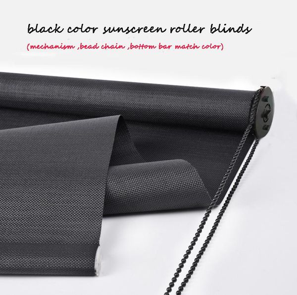 blinds black color sunscreen transparent roller window shade shutter with bracket chain customized size
blinds black color sunscreen transparent roller window shade shutter with bracket chain customized size