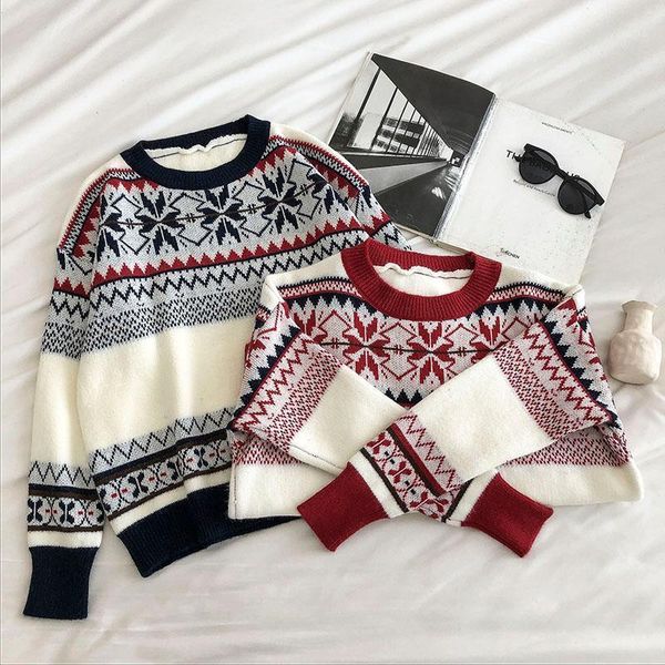 autumn winter harajuku argyle sweater women long sleeved vintage pullover woman korean loose oversized knitted sweaters women's, White;black
autumn winter harajuku argyle sweater women long sleeved vintage pullover woman korean loose oversized knitted sweaters women's, White;black