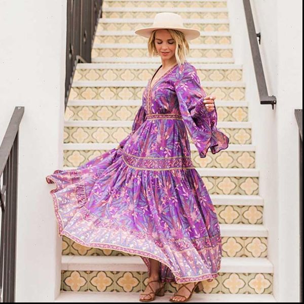 purple floral dress women v neck long sleeve dress maxi chic gypsy dress 2021 summer new vestidos, Black;gray
purple floral dress women v neck long sleeve dress maxi chic gypsy dress 2021 summer new vestidos, Black;gray
