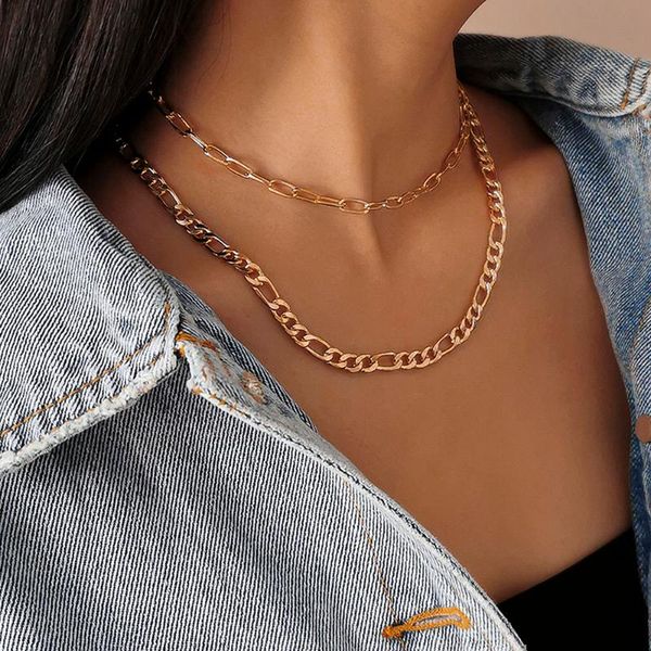 pendant necklaces lacteo exaggerated multilayer lron chain choker necklace for women fashion clavicle charm year gifts jewelry, Silver
pendant necklaces lacteo exaggerated multilayer lron chain choker necklace for women fashion clavicle charm year gifts jewelry, Silver