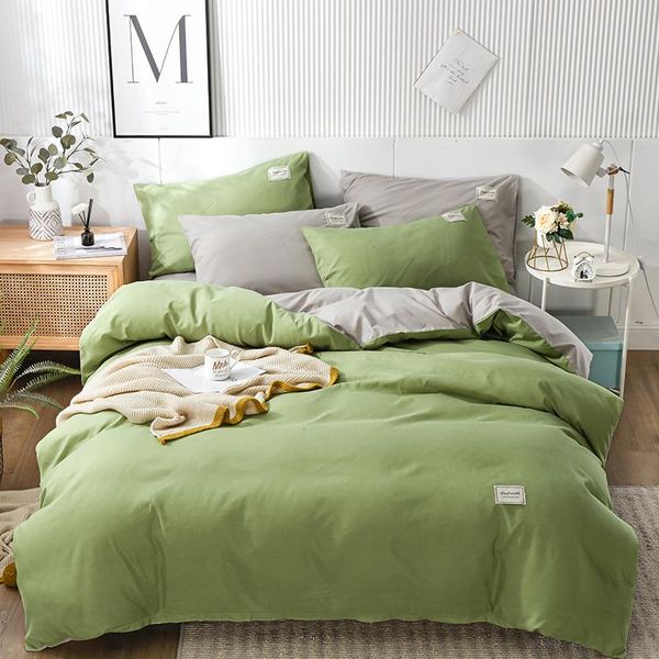 new design double solid color green gray bedding set duvet cover flat bed sheet pillowcase full single
new design double solid color green gray bedding set duvet cover flat bed sheet pillowcase full single
