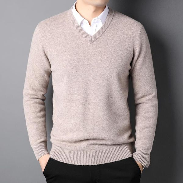 men's sweaters autumn and winter 100% pure sweater v-neck warm bottom casual, White;black
men's sweaters autumn and winter 100% pure sweater v-neck warm bottom casual, White;black
