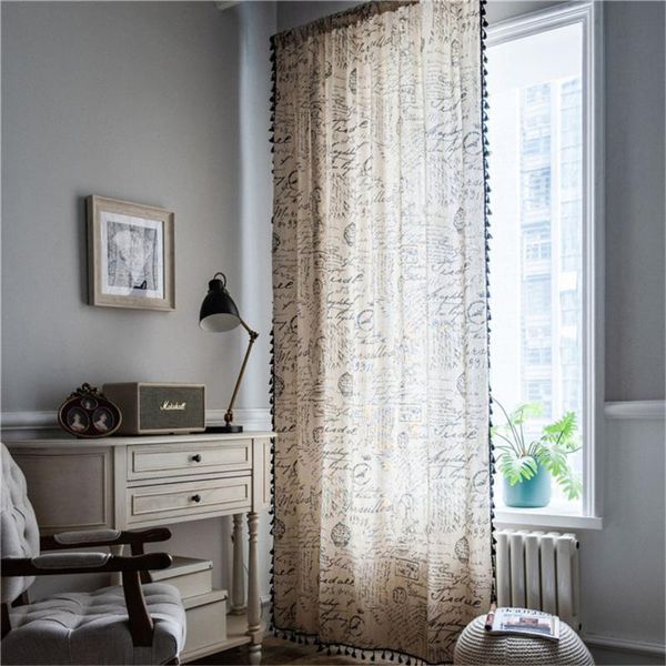 letter printing black tassel curtain kitchen living room curtain cotton linen semi-shading bay window home decoration
letter printing black tassel curtain kitchen living room curtain cotton linen semi-shading bay window home decoration