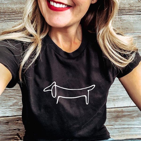 simple dachshund dog print clothes women summer t shirt graphic tees female harajuku aesthetic short sleeve camisetas mujer, White
simple dachshund dog print clothes women summer t shirt graphic tees female harajuku aesthetic short sleeve camisetas mujer, White