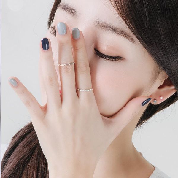 cluster rings daiwujan 925 sterling silver simple geometric thin opened finger ring korean style twisted tail adjustable women jewelry, Golden;silver
cluster rings daiwujan 925 sterling silver simple geometric thin opened finger ring korean style twisted tail adjustable women jewelry, Golden;silver