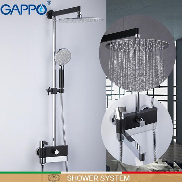 gappo shower system wall bathroom faucet mixer luxury bathroom shower system chrome polished and black faucets
gappo shower system wall bathroom faucet mixer luxury bathroom shower system chrome polished and black faucets