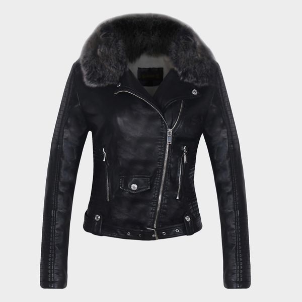 luxury women's jackets autumn and winter plush motorcycle belt street trendsetter imitation leather slim fit short women's pu leat, Black;brown
luxury women's jackets autumn and winter plush motorcycle belt street trendsetter imitation leather slim fit short women's pu leat, Black;brown