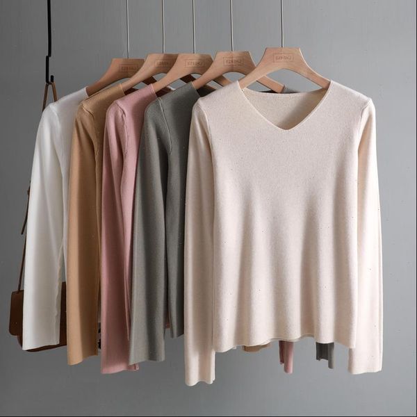 chic casual autumn winter basic sweater pullovers women v neck solid knit slim pullover female long sleeve warm khaki sweater, White;black
chic casual autumn winter basic sweater pullovers women v neck solid knit slim pullover female long sleeve warm khaki sweater, White;black