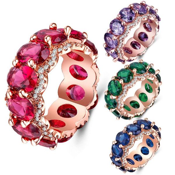 wedding rings personality plated rose gold female ring round purple green blue red crystal for women festival gift jewelry, Slivery;golden
wedding rings personality plated rose gold female ring round purple green blue red crystal for women festival gift jewelry, Slivery;golden