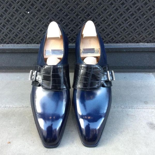dress shoes men's handmade blue casual leather formal spring retro classic designer wedding hg386, Black
dress shoes men's handmade blue casual leather formal spring retro classic designer wedding hg386, Black