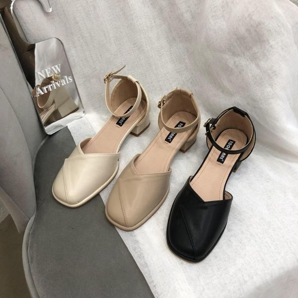 sandals closed toe all-match buckle strap high heels female shoe 2021 women's shallow mouth high-heeled girls beige spring s, Black
sandals closed toe all-match buckle strap high heels female shoe 2021 women's shallow mouth high-heeled girls beige spring s, Black