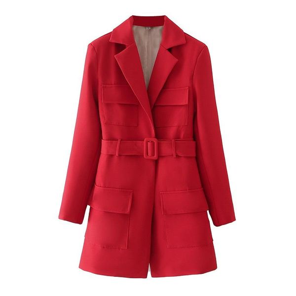 women's suits & blazers spring/autumn elegnat red blazer women suit 2021 style no buckle belt high street ladies, White;black
women's suits & blazers spring/autumn elegnat red blazer women suit 2021 style no buckle belt high street ladies, White;black