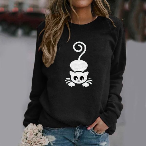 women's hoodies & sweatshirts casual print korean style sweatshirt women fashion long sleeve plus size round neck pullover top, Black
women's hoodies & sweatshirts casual print korean style sweatshirt women fashion long sleeve plus size round neck pullover top, Black