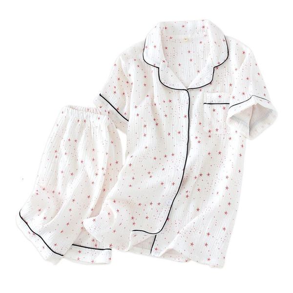 new fresh stars 100% cotton crepe shorts pajama sets women summer japanese short sleeves simple pyjamas mujer sleepwear women, Black;red
new fresh stars 100% cotton crepe shorts pajama sets women summer japanese short sleeves simple pyjamas mujer sleepwear women, Black;red