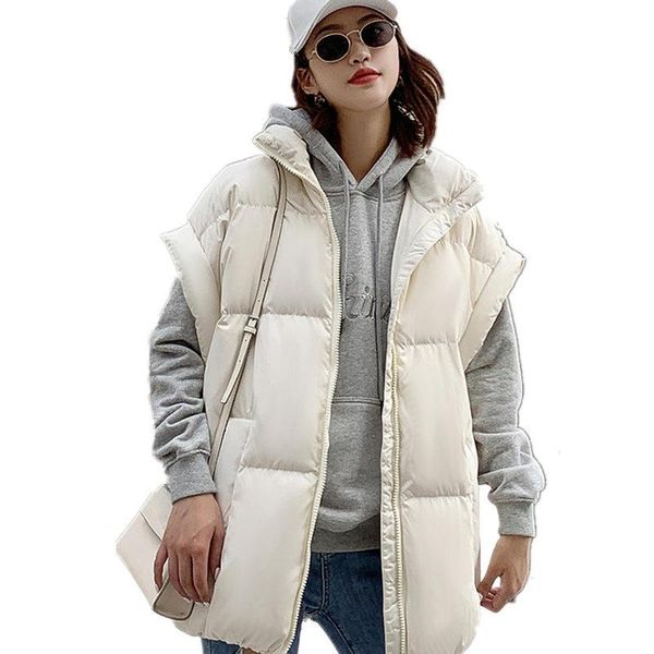 women's vests thick sleeveless down cotton vest female solid fashion woman jacket waistcoat mujer chaqueta loose warm ladies, Black;white
women's vests thick sleeveless down cotton vest female solid fashion woman jacket waistcoat mujer chaqueta loose warm ladies, Black;white