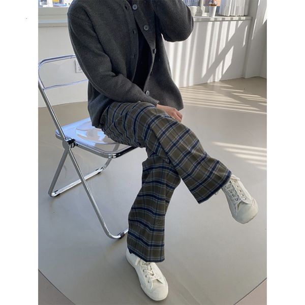2021 style plaid men's fashion casual retro wide-leg men streetwear wild straight pants mens trousers m-xl emp0, Black 
2021 style plaid men's fashion casual retro wide-leg men streetwear wild straight pants mens trousers m-xl emp0, Black