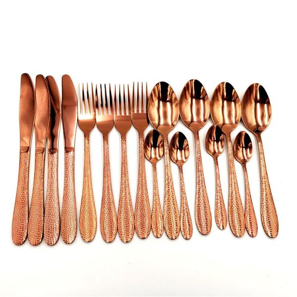 16pcs rose gold fork spoon knife set black cutlery tableware set 18/10 stainless steel forks spoons knifes holiday gift box
16pcs rose gold fork spoon knife set black cutlery tableware set 18/10 stainless steel forks spoons knifes holiday gift box