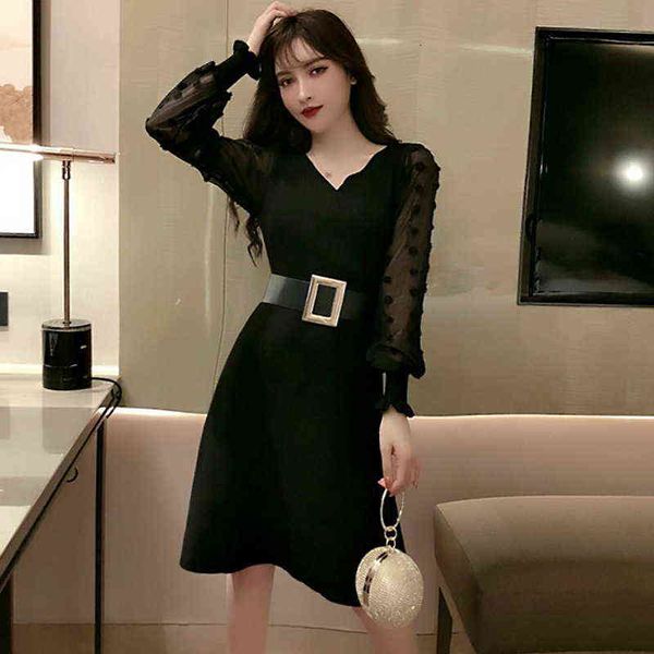 casual dresses 2022 korean knitted skirt with belt temperament lace sleeve waist a-shaped dresses, Black;gray
casual dresses 2022 korean knitted skirt with belt temperament lace sleeve waist a-shaped dresses, Black;gray