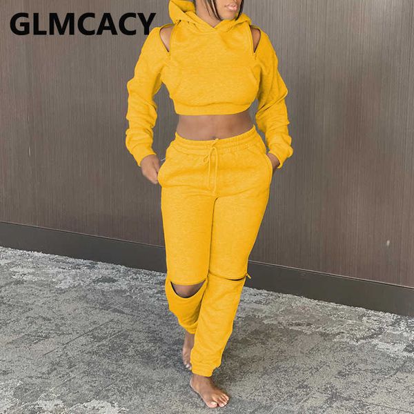 women two piece high street tracksuits long sleeve hoodies & zipper ripped pants set 210702, White
women two piece high street tracksuits long sleeve hoodies & zipper ripped pants set 210702, White